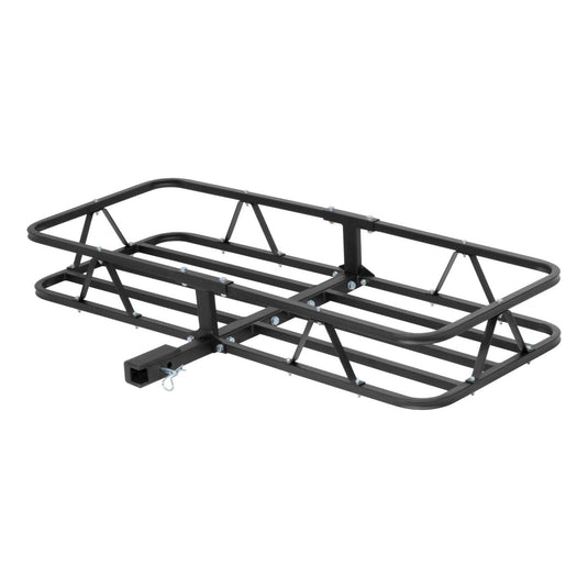 CURT 48" x 20" Black Steel Basket Cargo Carrier (1-1/4", 2" Adapter, 500 lb)