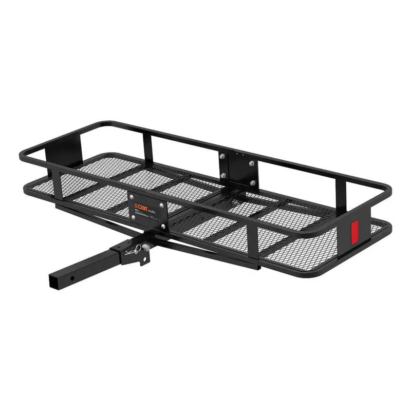 Load image into Gallery viewer, CURT 60" x 20" Black Steel Basket Cargo Carrier (Folding 2" Shank, 500 lb)
