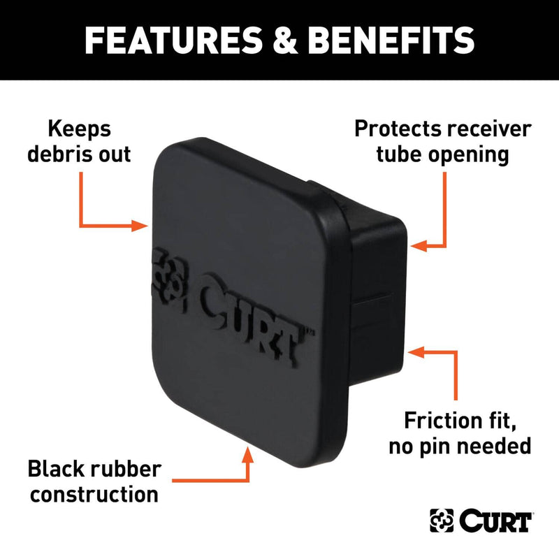 Load image into Gallery viewer, CURT 1-1/4" Rubber Hitch Tube Cover
