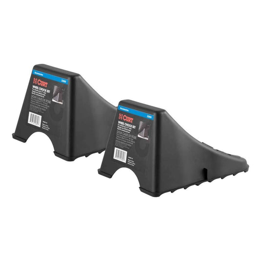 CURT Wheel Chock Set (Up to 17" Wide Wheels)