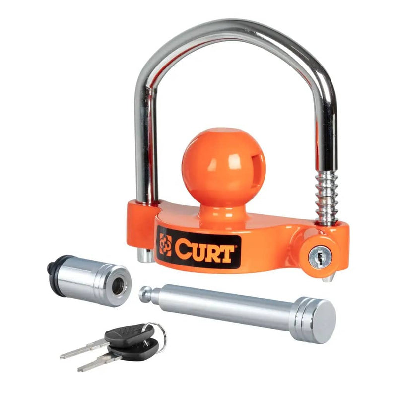 Load image into Gallery viewer, CURT Hitch &amp; Coupler Lock Set, 2" or 2-1/2" Receivers, 1-7/8" to 2-5/16" Couplers

