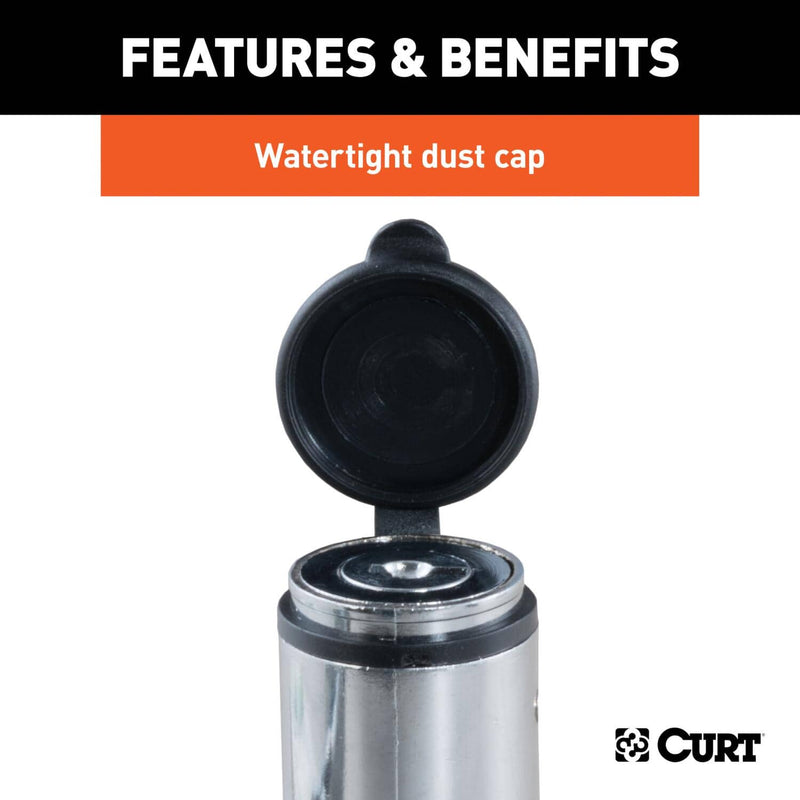 Load image into Gallery viewer, CURT 1/2" Hitch Lock (1-1/4" Receiver, Barbell, Chrome)
