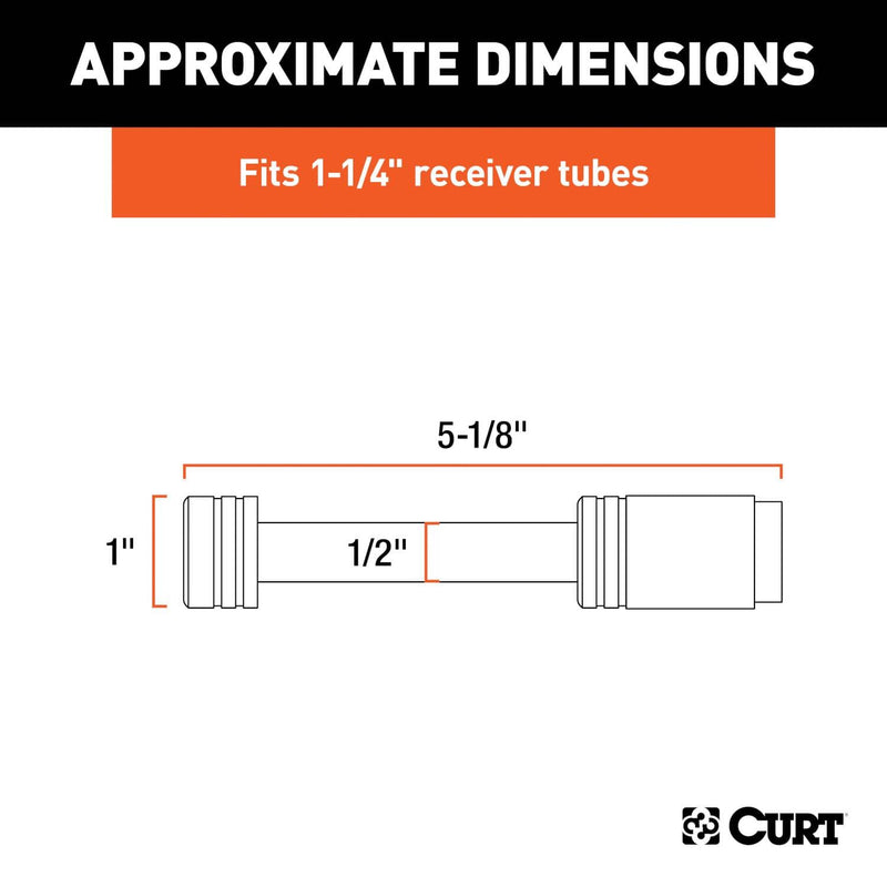 Load image into Gallery viewer, CURT 1/2" Hitch Lock (1-1/4" Receiver, Barbell, Chrome)
