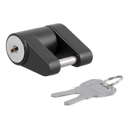 CURT Coupler Lock (1/4" Pin, 3/4" Latch Span, Padlock, Black)