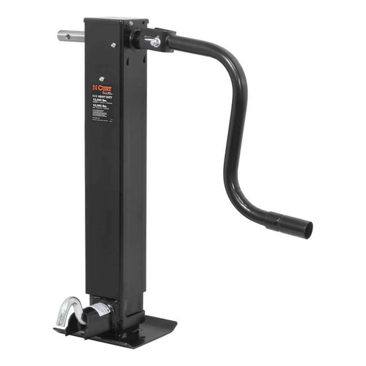 CURT Direct-Weld Square Jack with Side Handle (12,000 lb, 12-1/2" Travel)