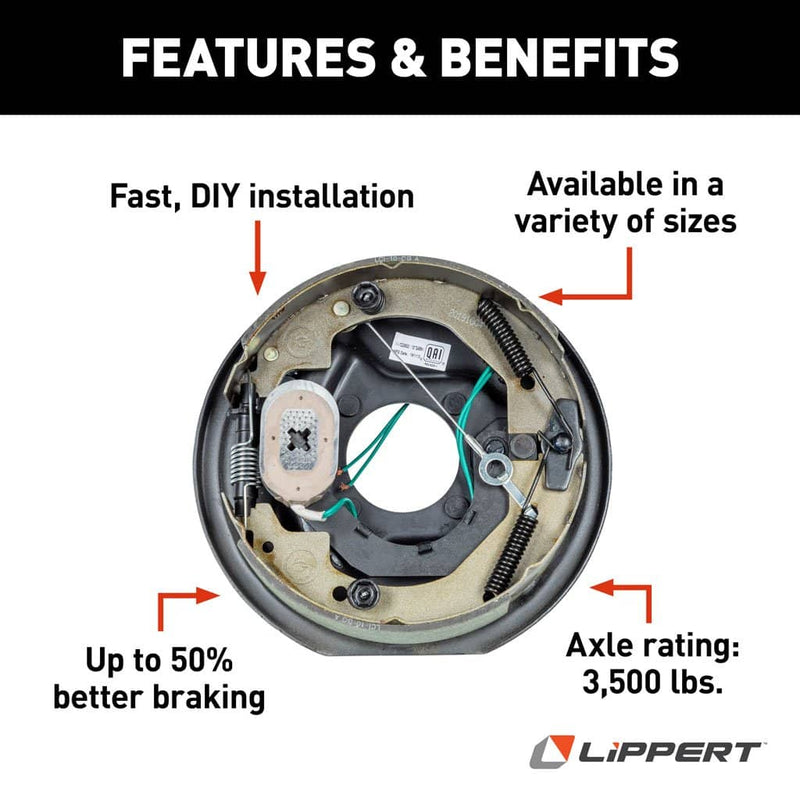 Load image into Gallery viewer, CURT Forward Self-Adjusting Trailer Brake Assembly, 10" x 2-1/4", 4 Bolt, Right
