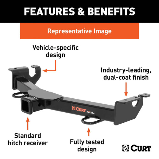 CURT Front Receiver — 2004-2008 Ford & Lincoln - CUR-31352 - Absolute Autoguard