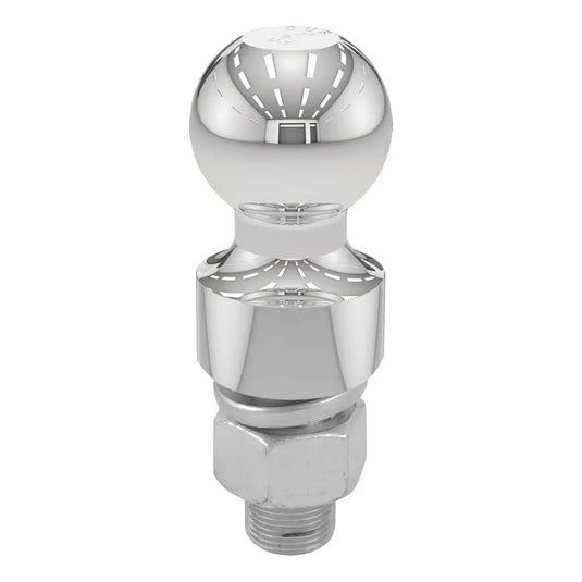 CURT 2" Trailer Ball (1" x 2-1/8" Shank, 1" Rise, 6,000 lb, Chrome)