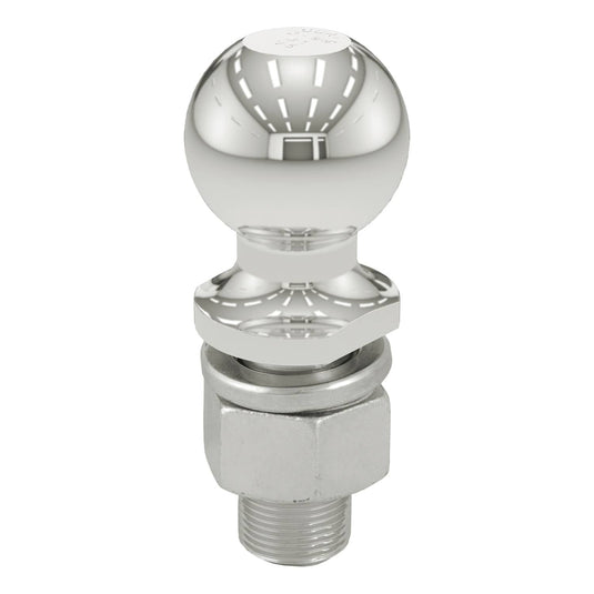 CURT 2-5/16" Trailer Ball (1-1/4" x 2-5/8" Shank, 15,000 lb, Stainless)