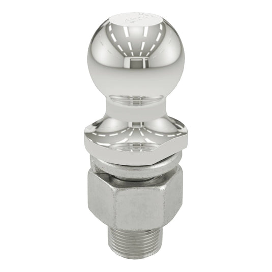 CURT 2" Trailer Ball (1-1/4" x 2-5/8" Shank, 10,000 lb, Stainless)