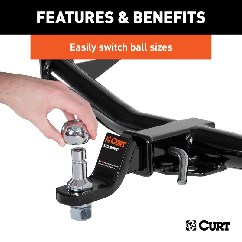 Load image into Gallery viewer, CURT Switch Ball Trailer Ball Set (1-7/8", 2" &amp; 2-5/16" Balls, 1" x 2-1/4" Shank)
