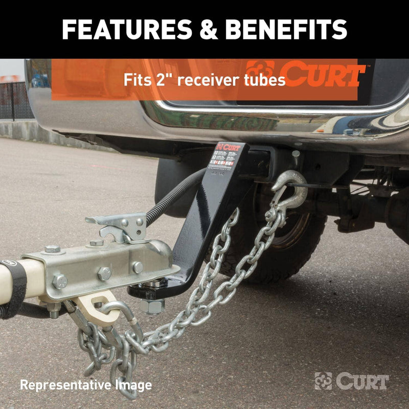 Load image into Gallery viewer, CURT Loaded Ball Mount with 2" Ball (2" Shank, 7,500 lb, 6" Drop)
