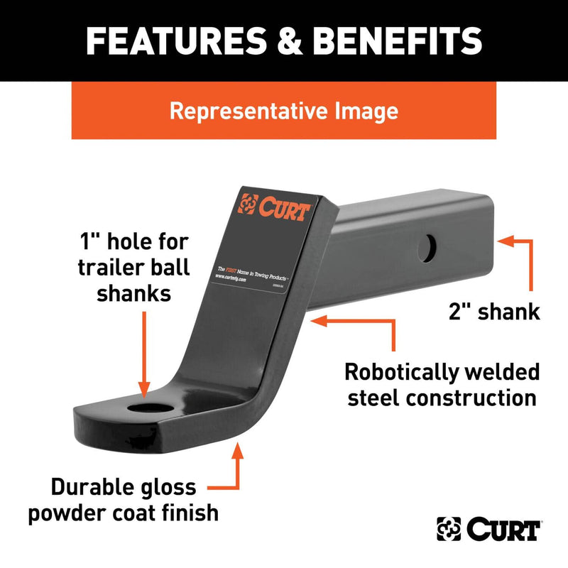 Load image into Gallery viewer, CURT Class 3 Ball Mount (2" Shank, 7,500 lb, 6" Drop, 14-1/4" Long)
