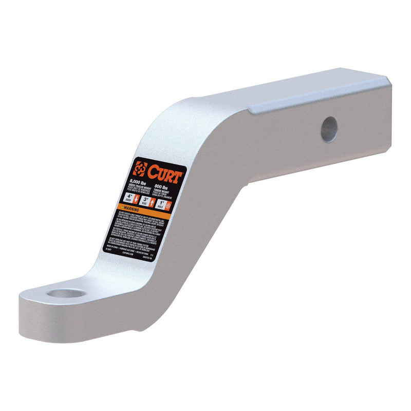 Load image into Gallery viewer, CURT Aluminum Ball Mount (2" Shank, 8,000 lb, 4" Drop, 8-1/2" Long)

