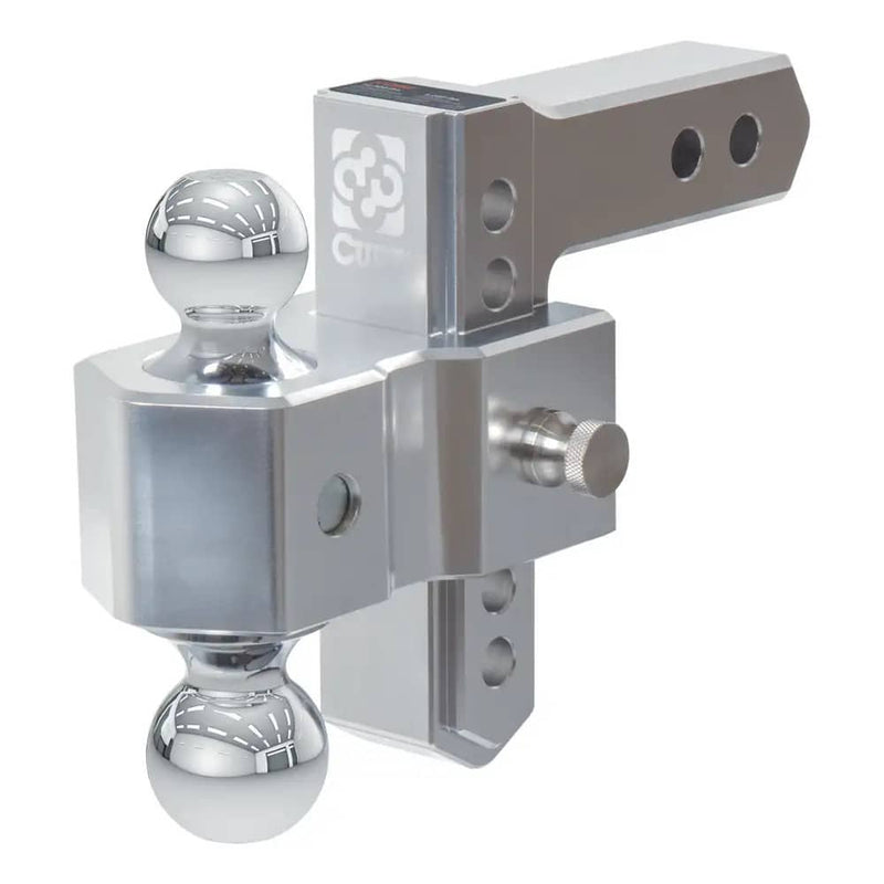 Load image into Gallery viewer, CURT AlumaLite Adjustable Aluminum Hitch with Dual Ball, 5-1/2" Drop
