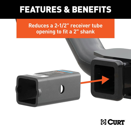 CURT Reducer Sleeve (2-1/2" to 2" Shank)