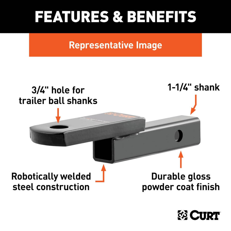 Load image into Gallery viewer, CURT Class 2 Ball Mount (1-1/4" Shank, 3,500 lb, 3-1/4" Drop, 7-1/4" Long)
