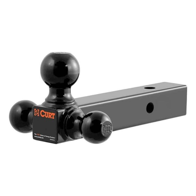 Load image into Gallery viewer, CURT Multi-Ball Mount (2" Solid Shank, 1-7/8", 2" &amp; 2-5/16" Black Balls)
