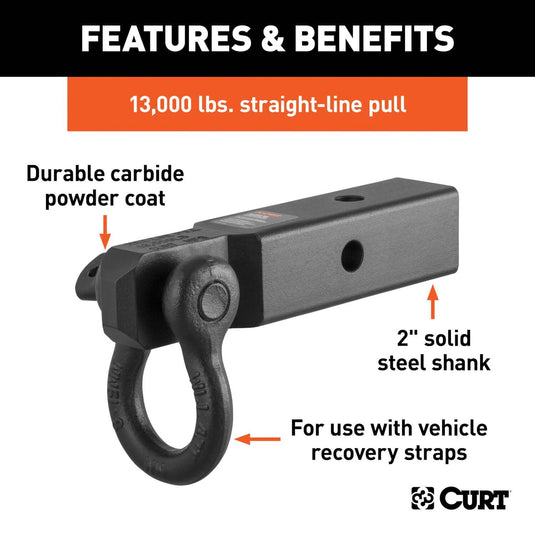 CURT D-Ring Shackle Mount (2" Shank)