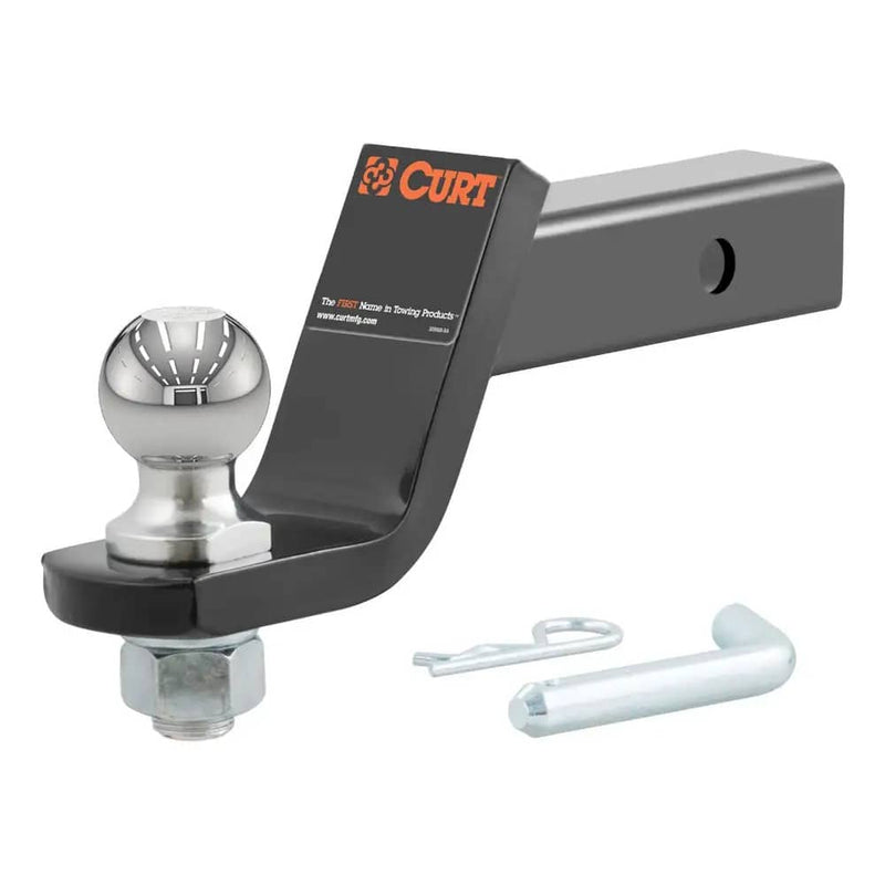 Load image into Gallery viewer, CURT Loaded Ball Mount with 2" Ball, Imported (2" Shank, 7,500 lb, 4" Drop)

