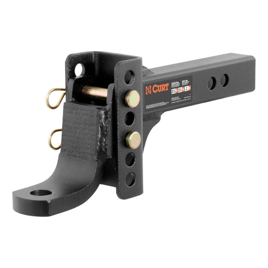 CURT Adjustable Channel Mount with 1" Ball Hole (2" Shank, 6,000 lb, 6-3/4" Drop)