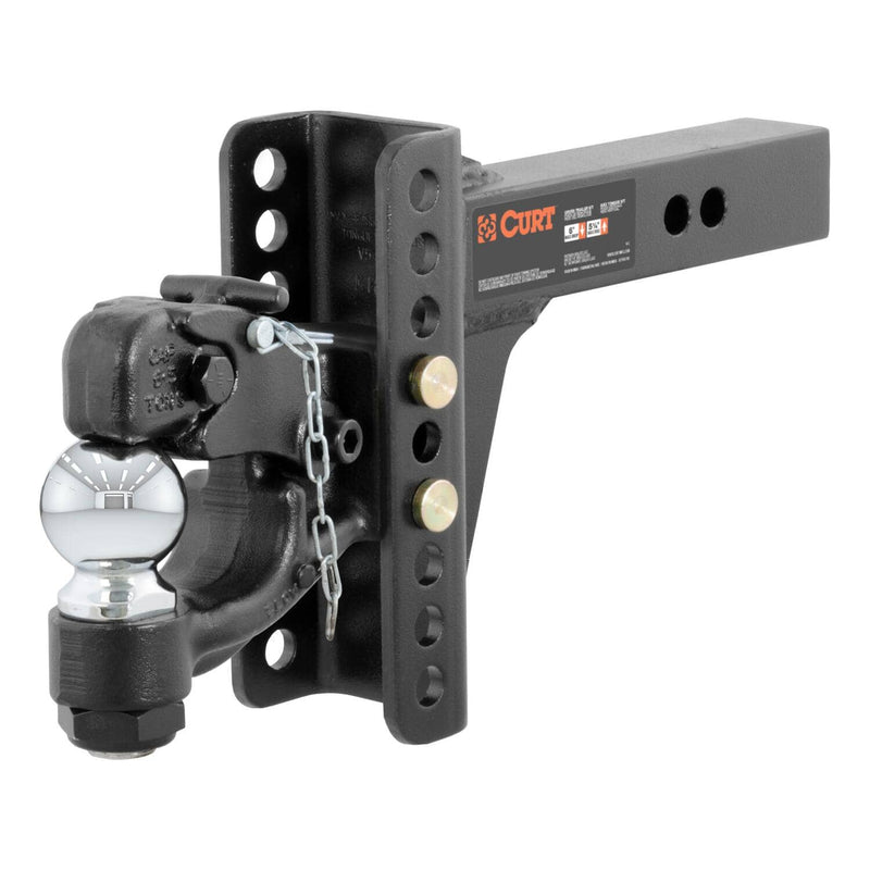 Load image into Gallery viewer, CURT Adjustable Channel Mount with 2-5/16" Ball &amp; Pintle (2" Shank, 13,000 lb)
