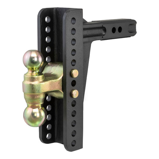 CURT Adjustable Channel Mount with Dual Ball (2" Shank, 14,000 lb, 10-1/8" Drop)