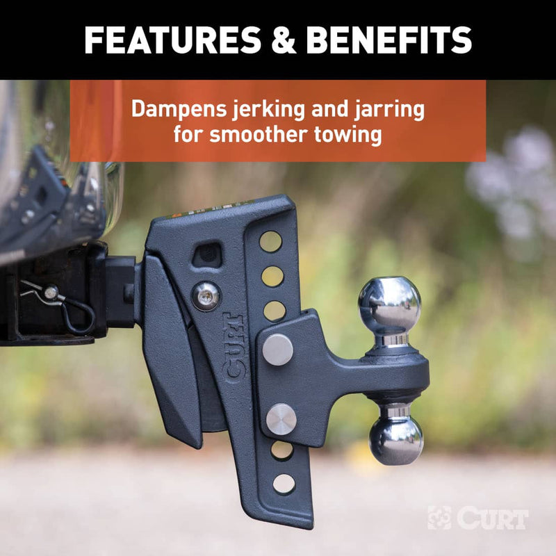 Load image into Gallery viewer, CURT Rebellion XD Adjustable Cushion Hitch (2" Shank, 2", 2-5/16" Balls, 15K)
