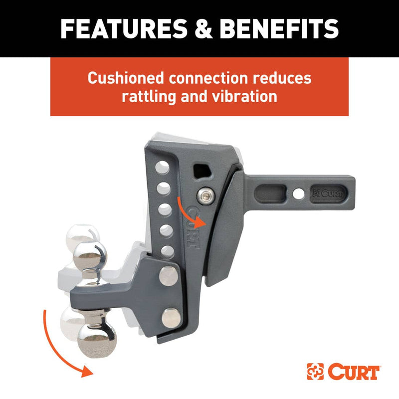 Load image into Gallery viewer, CURT Rebellion XD Adjustable Cushion Hitch (2" Shank, 2", 2-5/16" Balls, 15K)
