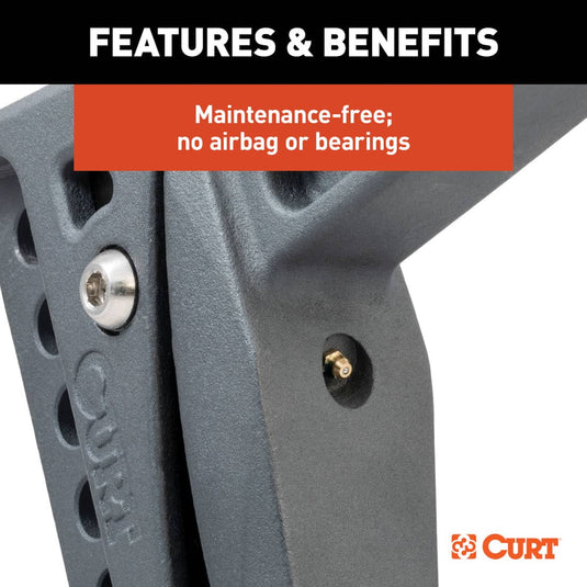 CURT Rebellion XD Adjustable Cushion Hitch (2" Shank, 2", 2-5/16" Balls, 15K)