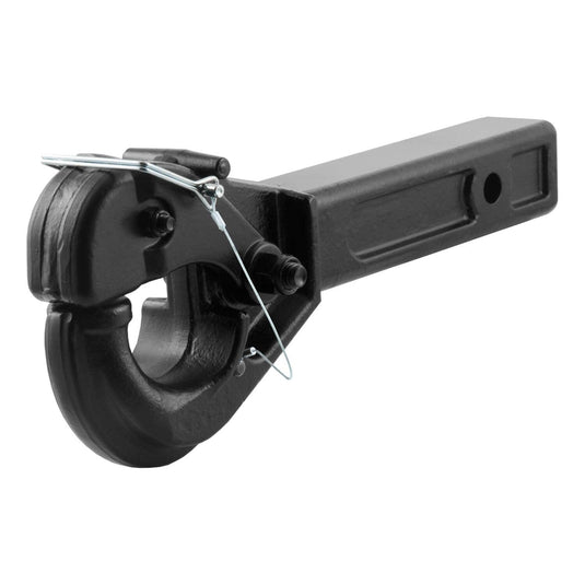 CURT Receiver-Mount Pintle Hook (2" Shank, 20,000 lb, 2-1/2" Lunette Rings)