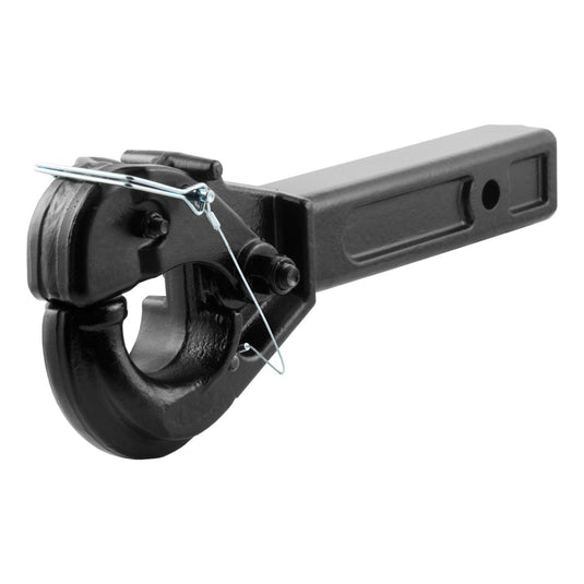 CURT Receiver-Mount Pintle Hook (2" Shank, 10,000 lb, 2-1/2" Lunette Rings)