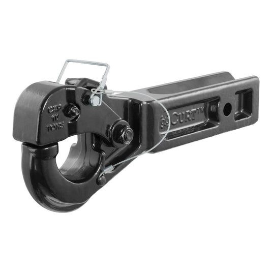 CURT Receiver-Mount Pintle Hook (2-1/2" Shank, 20,000 lb, 2-1/2" Lunette Rings)