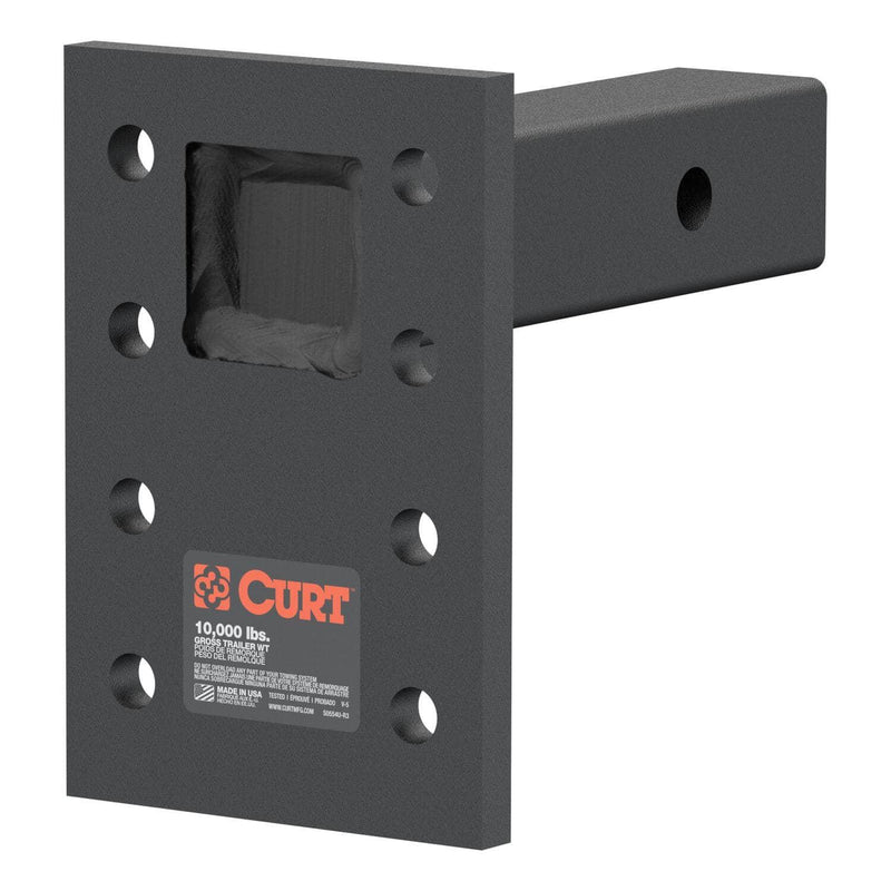 Load image into Gallery viewer, CURT Adjustable Pintle Mount (2" Shank, 10,000 lb, 7" High, 6" Long)

