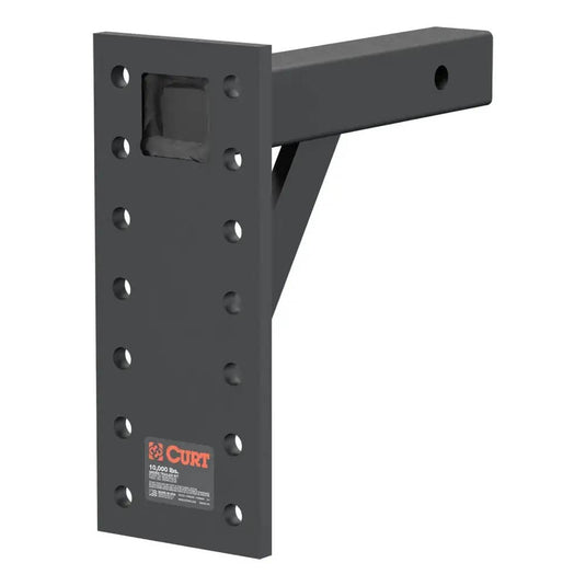 CURT Adjustable Pintle Mount (2" Shank, 10,000 lb, 13" High, 10" Long)