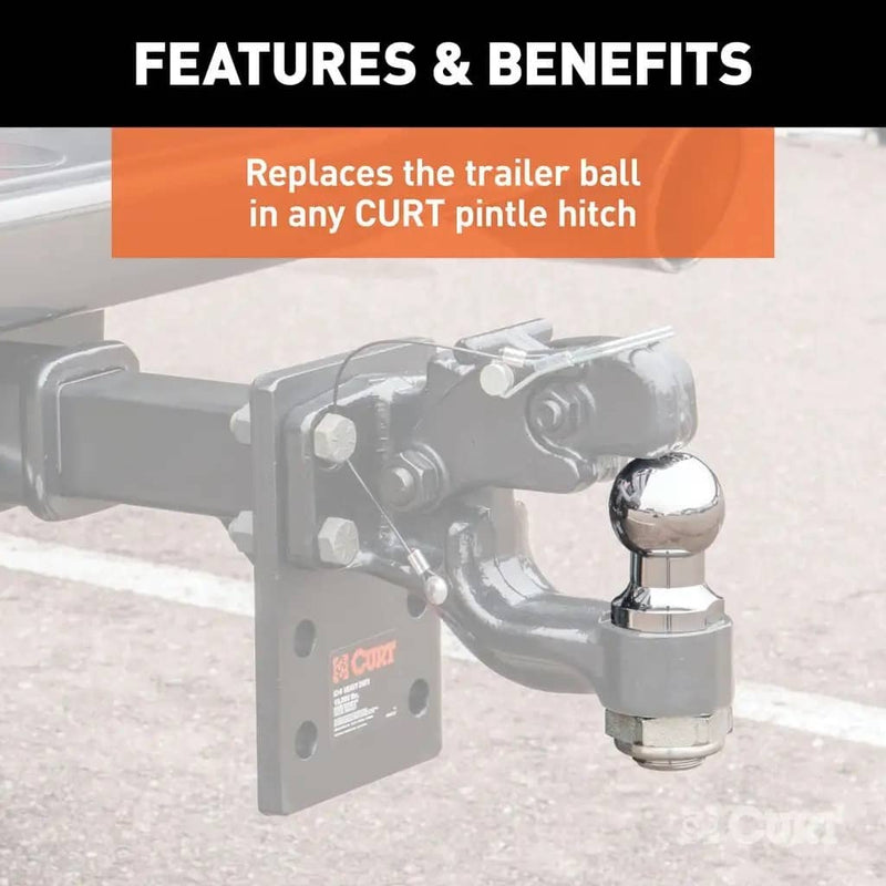 Load image into Gallery viewer, CURT Replacement 1-7/8" Pintle Ball (6,000 lb, 1-1/4" Shank)
