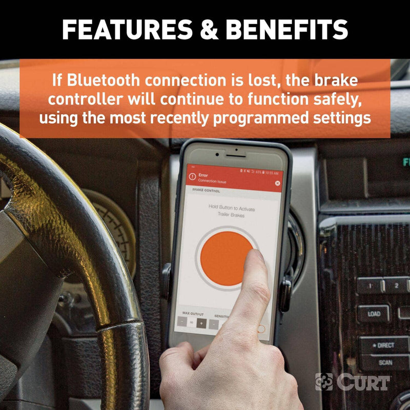 Load image into Gallery viewer, CURT Echo Mobile Trailer Brake Controller, 7-Way, Bluetooth® Smartphone Connection
