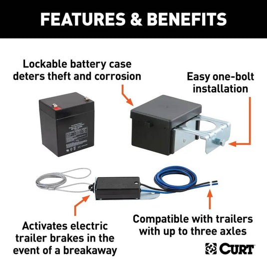 CURT Soft-Trac 2 Breakaway Kit