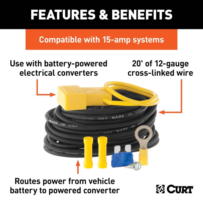 Load image into Gallery viewer, CURT Powered Converter Wiring Kit (15 Amps)
