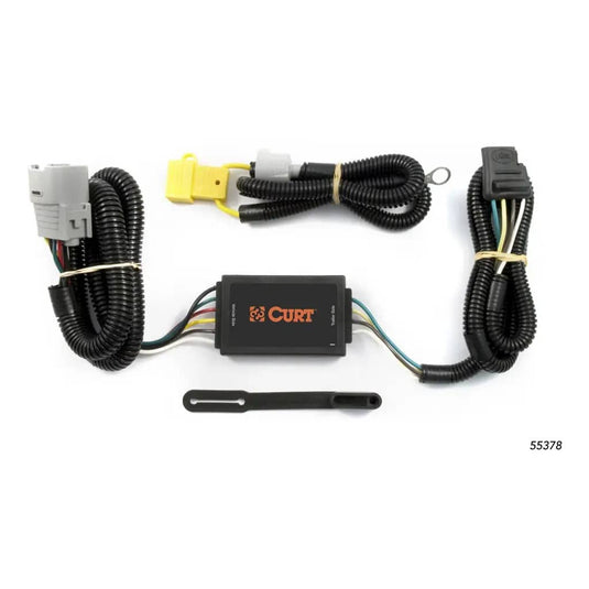 CURT 4-Flat Custom Wiring — 2001-2002 Toyota Tundra - CUR-55378 - Absolute Autoguard