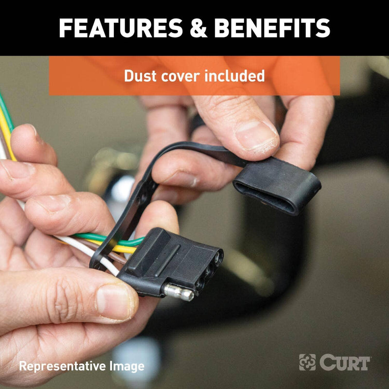 Load image into Gallery viewer, CURT 4-Flat Custom Wiring (t's Into Uscar) — 1997-2026 Multi-Vehicle - CUR-55384 - Absolute Autoguard
