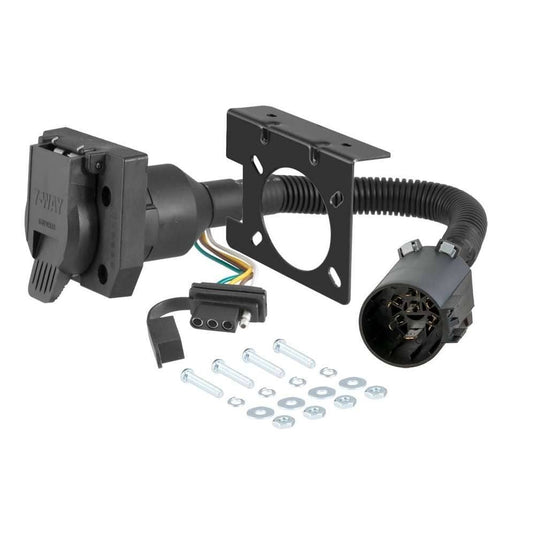 CURT Dual Output 7 & 4-Way Connector (plugs Into Uscar) - CUR-55774 - Absolute Autoguard