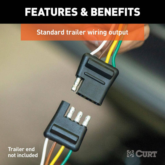 CURT 4-Flat Custom Wiring — 2014-2018 Kia Sorento - CUR-56256 - Absolute Autoguard