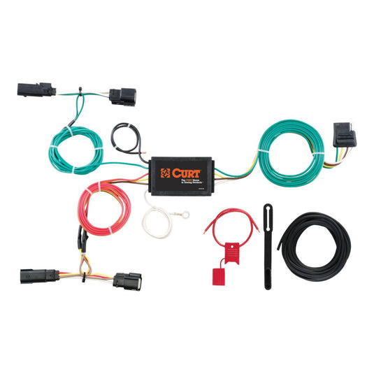 CURT 4-Flat Custom Wiring — 2015-2018 Ford Edge - CUR-56292 - Absolute Autoguard
