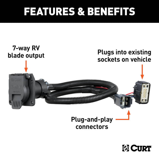 CURT 7-Way Custom Wiring — 2017-2026 Multi-Vehicle - CUR-56326 - Absolute Autoguard