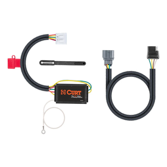 CURT 4-Flat Custom Wiring Harness — 2009-2026 Honda Pilot/Ridgeline - CUR-56365 - Absolute Autoguard