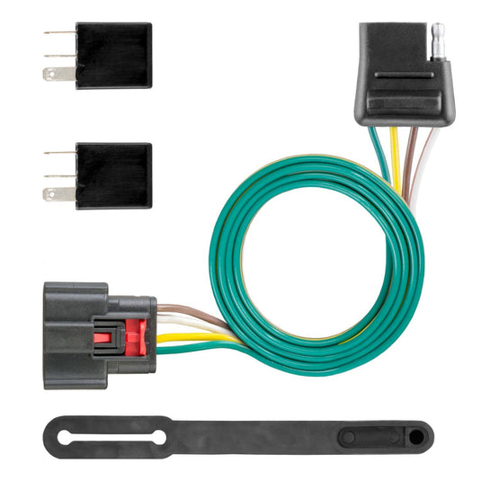 CURT 4-Flat Custom Wiring — 2018-2025 Chevrolet & GMC - CUR-56375 - Absolute Autoguard