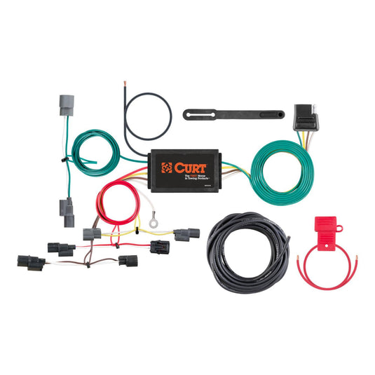 CURT 4-Flat Custom Wiring — 2016-2021 Honda Civic - CUR-56396 - Absolute Autoguard