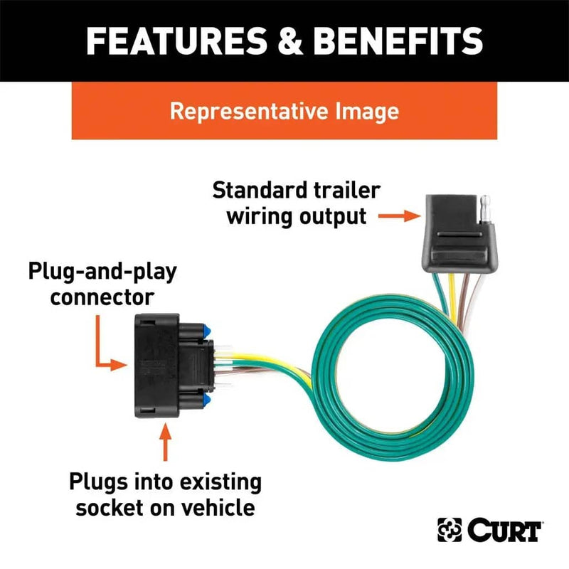 Load image into Gallery viewer, CURT 4-Flat Custom Wiring — 2024-2026 Multi-Vehicle - CUR-56538 - Absolute Autoguard
