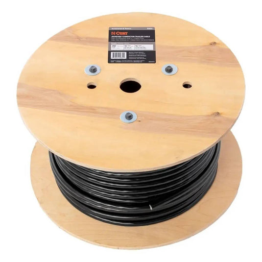 CURT 7-Wire Trailer Cable Wiring, 250' Spool, 12/14 Gauge Wire